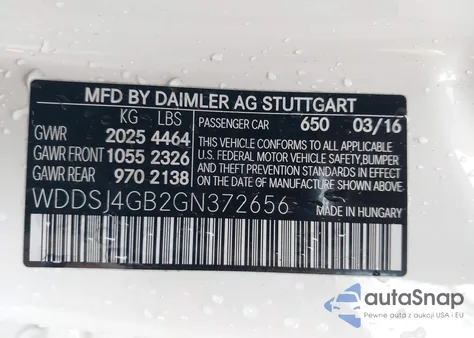 2016 Mercedes-Benz Cla 250 4Matic from USA, damaged, VIN WDDSJ4GB2GN372656